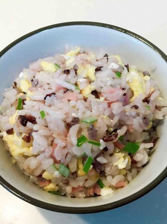 Fried Rice with Egg Sausage recipe