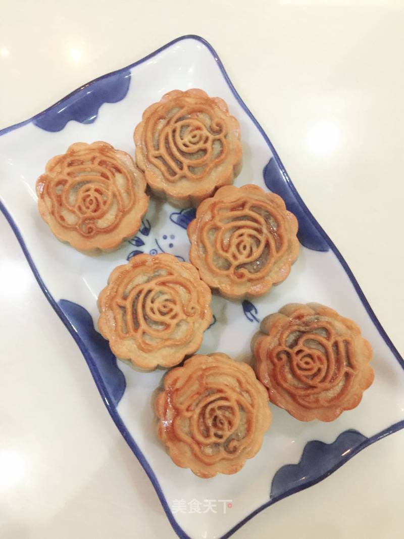 Red Bean Paste and Egg Yolk Mooncakes recipe