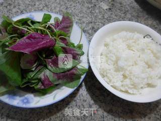 Fried Rice with Red Amaranth recipe