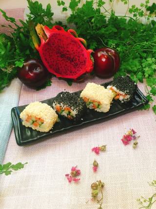 Black and White Sesame Sushi recipe