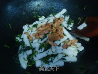 Stir-fried Rice Cake with Pork with Pickled Vegetables recipe