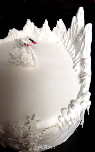 #柏翠大赛#swan Lake Fondant Cake recipe