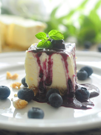 Pure Natural Blueberry Jam with No-bake Cheesecake recipe