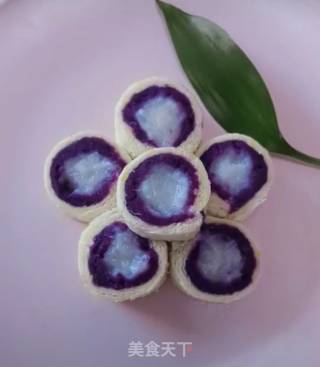 Yam and Purple Sweet Potato Roll recipe