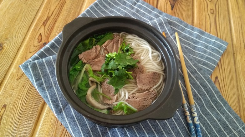 Beef Noodles with Potatoes in Clear Soup recipe