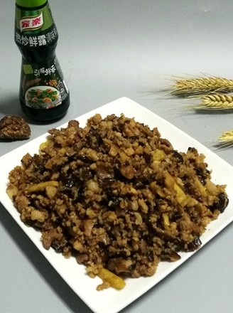 Stir-fried Minced Pork with Shiitake Mushrooms recipe