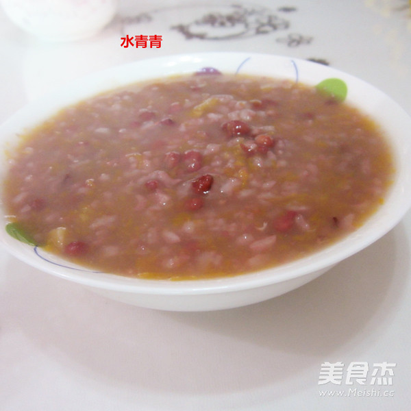 Pumpkin Congee with Red Beans recipe