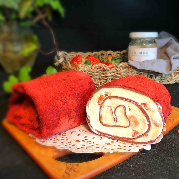 Strawberry Towel Roll with Chobe Jam recipe