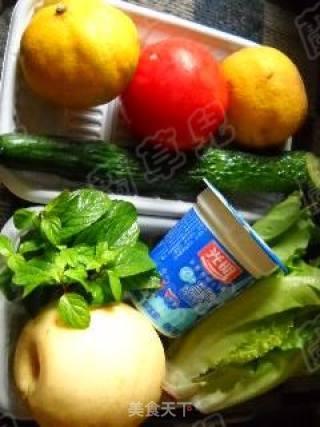 Cool Mint Vegetable and Fruit Salad recipe