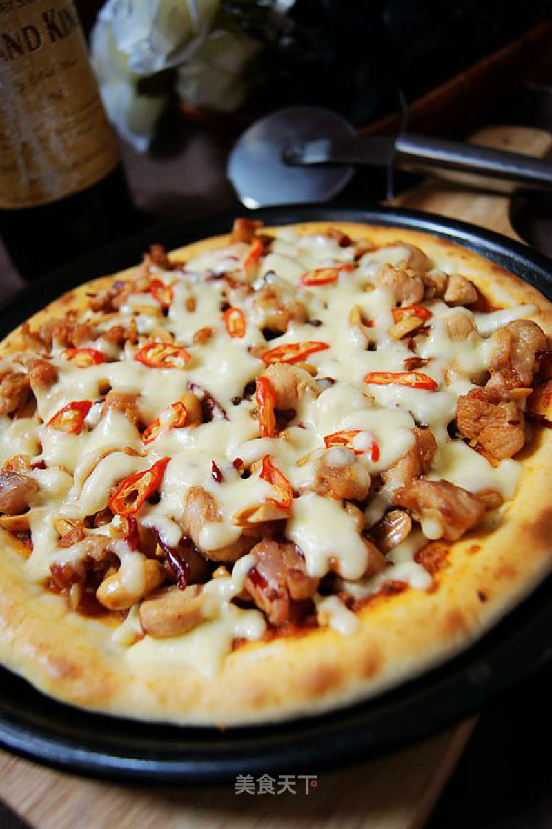 [diy New Orleans Barbecue Pizza]: Chinese Flavor-spicy Chicken Pizza recipe