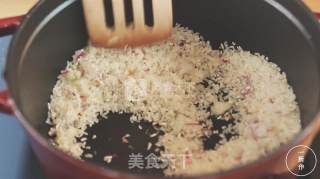 Mushroom Cooking Rice with A Kitchen Made Cast Iron Pot Version recipe