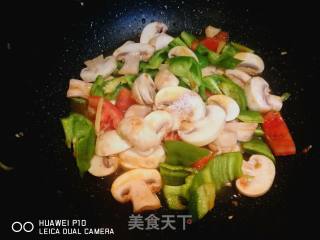 Kuaishou Vegetable: Stir-fried Mushrooms with Wrinkled Peppers recipe