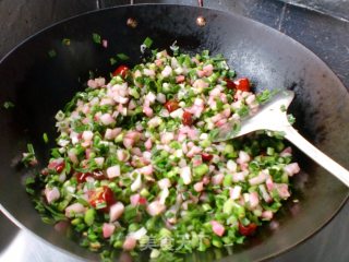 Stir-fried Pickled Radish with Garlic Sprouts (home Cooking) recipe