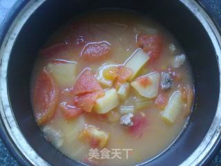 Potato Tomato Cheese Soup recipe