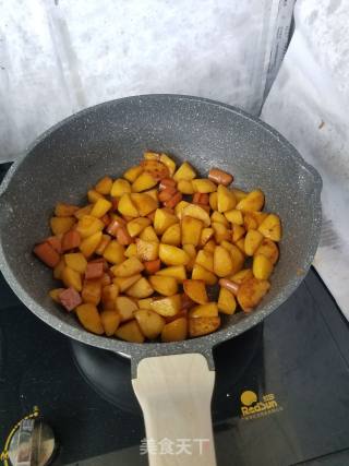 Fried Potato Corn Sausage recipe