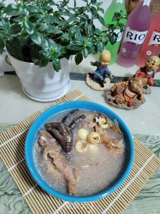 Poria Cocos Pork Ribs and Chicken Feet Soup recipe