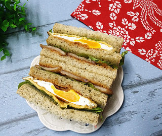 Pork Chop and Egg Sandwich recipe