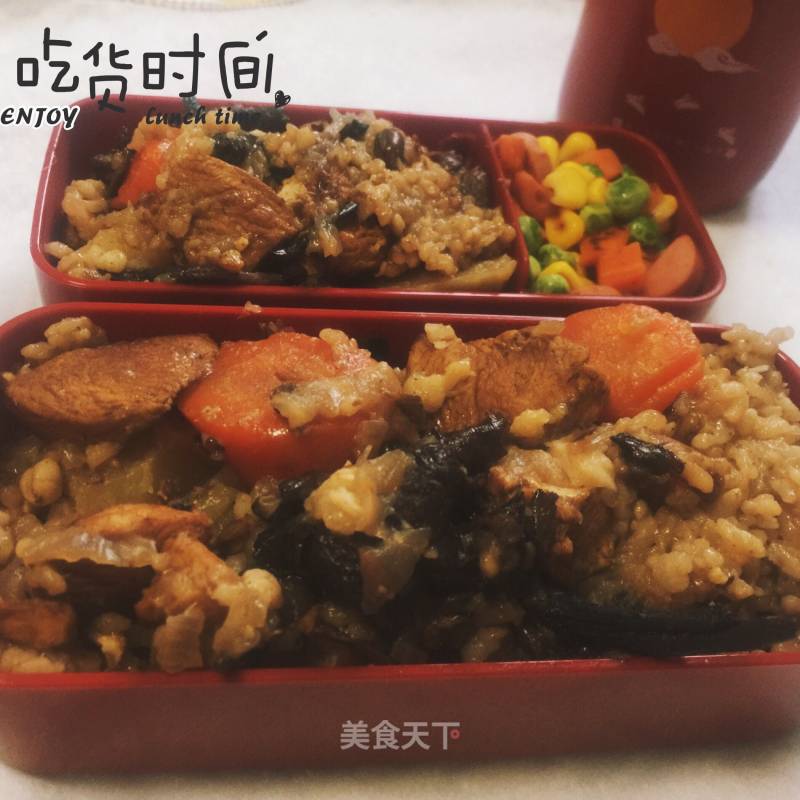 【northeastern Cuisine】claypot Rice with Chicken and Mushroom