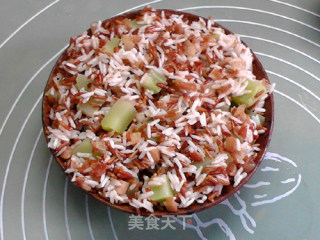 Jar Meat Steamed Red Rice recipe