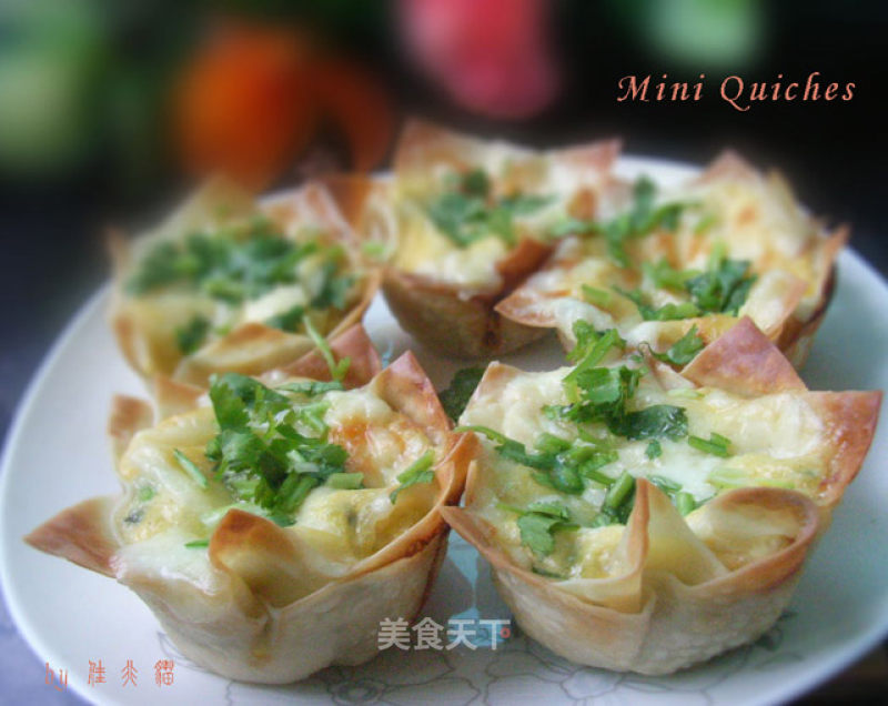 Mini Wonton Custard Pie recipe