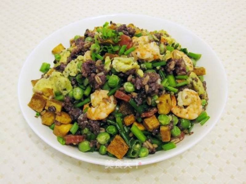 Stir-fried Multigrain Rice with Tofu recipe