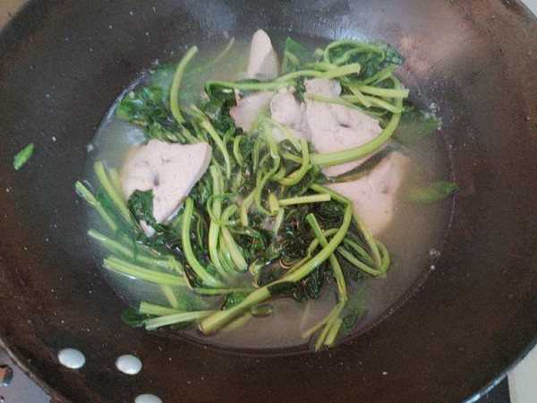 Pork Liver and Spinach Soup recipe