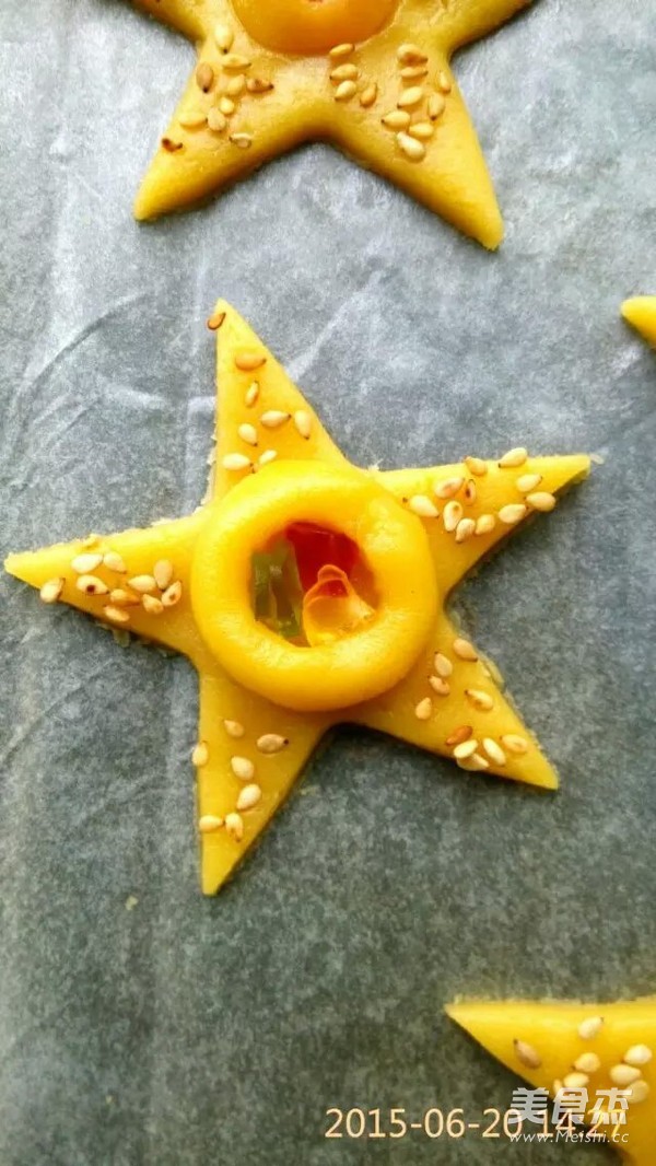 Colorful Star Sugar Butter Biscuits recipe