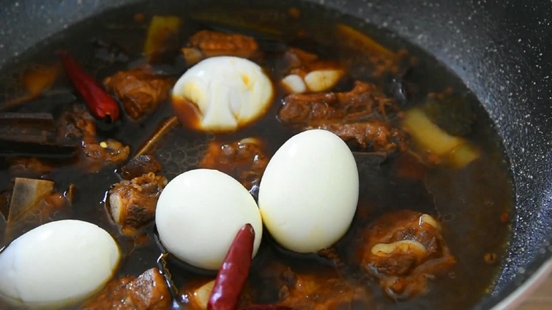 Braised Pork Ribs with Beer Marinated Egg recipe