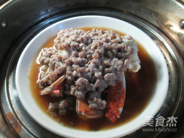 Steamed Crab with Minced Meat recipe