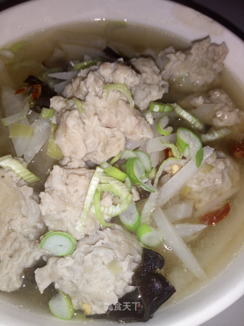 White Radish Meatball Soup recipe
