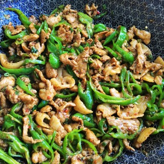 Stir-fried Pork with Cumin and Green Pepper recipe