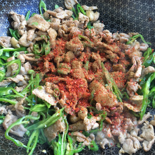 Stir-fried Pork with Cumin and Green Pepper recipe