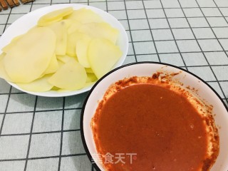 Spicy Potato Chips recipe