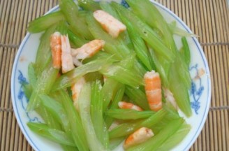 Celery Mixed with Shrimp recipe