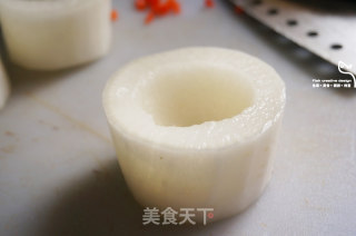 White Jade Radish Stuffed with Meat recipe