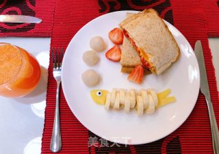 Egg Sandwich + Banana Fish recipe