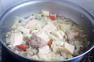 Pork Ribs and Cabbage Stewed Frozen Tofu recipe