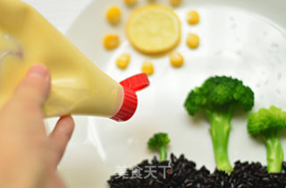 Three Small Trees-black Rice Broccoli recipe