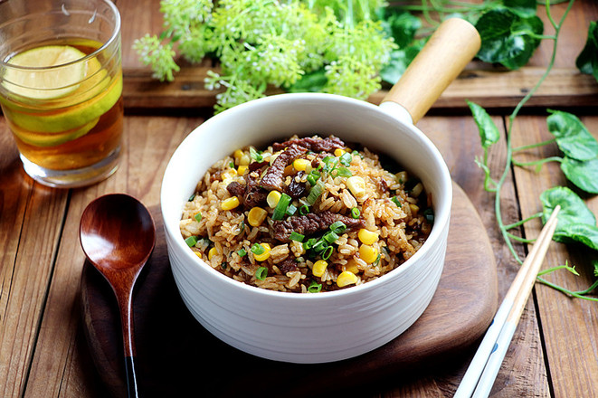 Beef Corn Fried Rice recipe