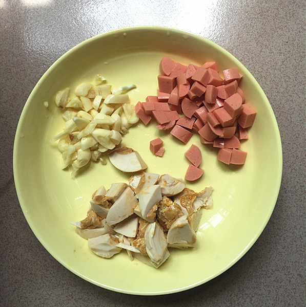 Salted Egg Boiled Red Amaranth Soup recipe