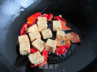 Loofah Fried Tofu recipe