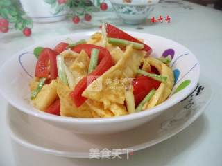 Scrambled Eggs with Big Pepper recipe