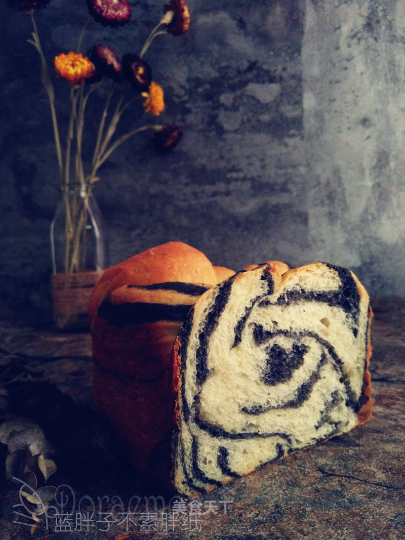 #aca Fourth Session Baking Contest# Making Pornographic Toast with Zebra Pattern (bread Machine Version) recipe