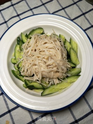 Cucumber with Enoki Mushroom recipe