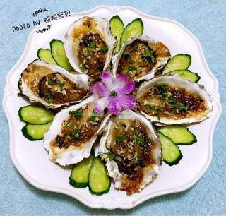 Grilled Oysters with Oyster Sauce and Garlic recipe