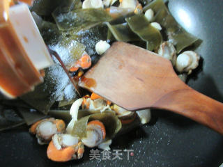 Fried Kelp with Scallop Meat recipe