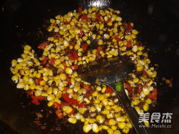 Fried Corn with Sprouts recipe