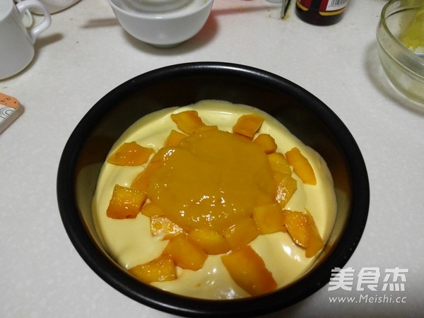 【mango Flowing Heart Mousse Cake】 recipe