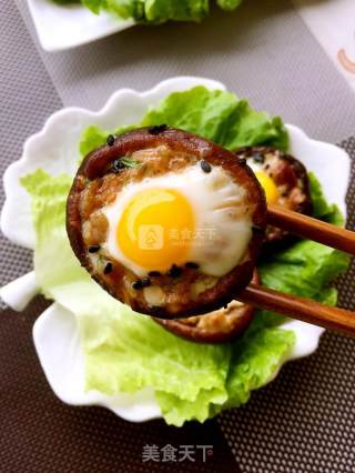 #aca烤明星大赛#oil-free Shiitake Mushrooms Stuffed with Minced Meat Quail recipe