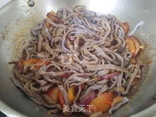 Fried Noodles with Black Rice Water and Noodles recipe